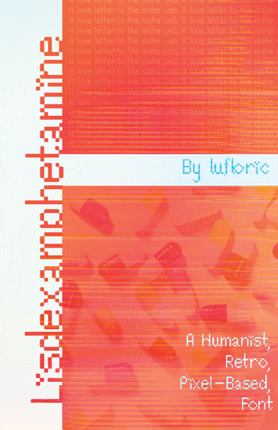 Typography book including the font I made, 2025.